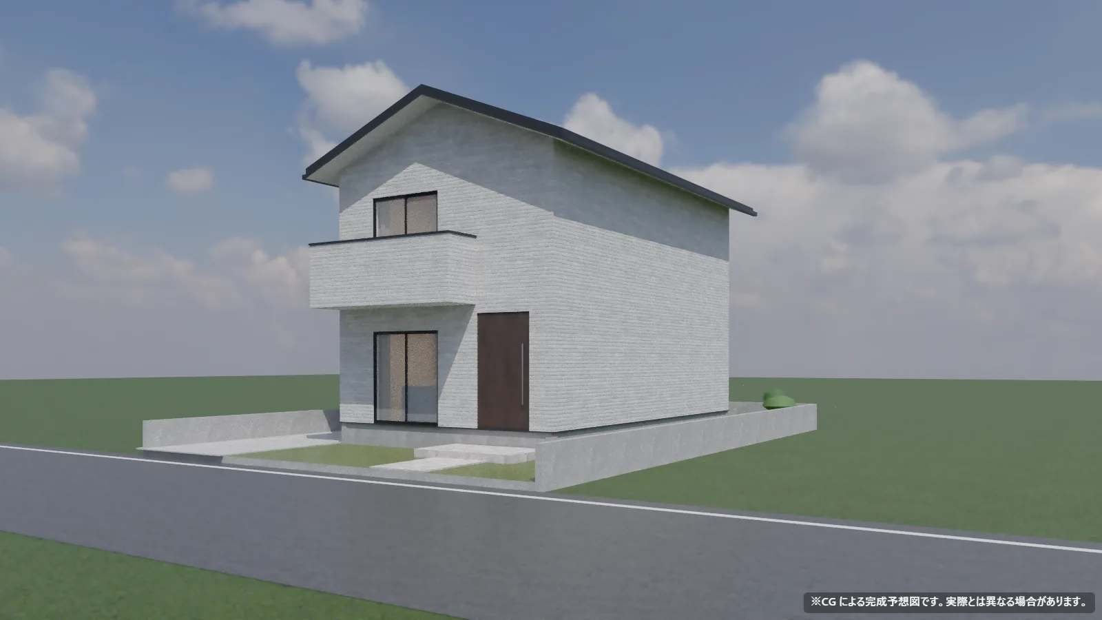 2階建ての外観・左から（架空の見本）